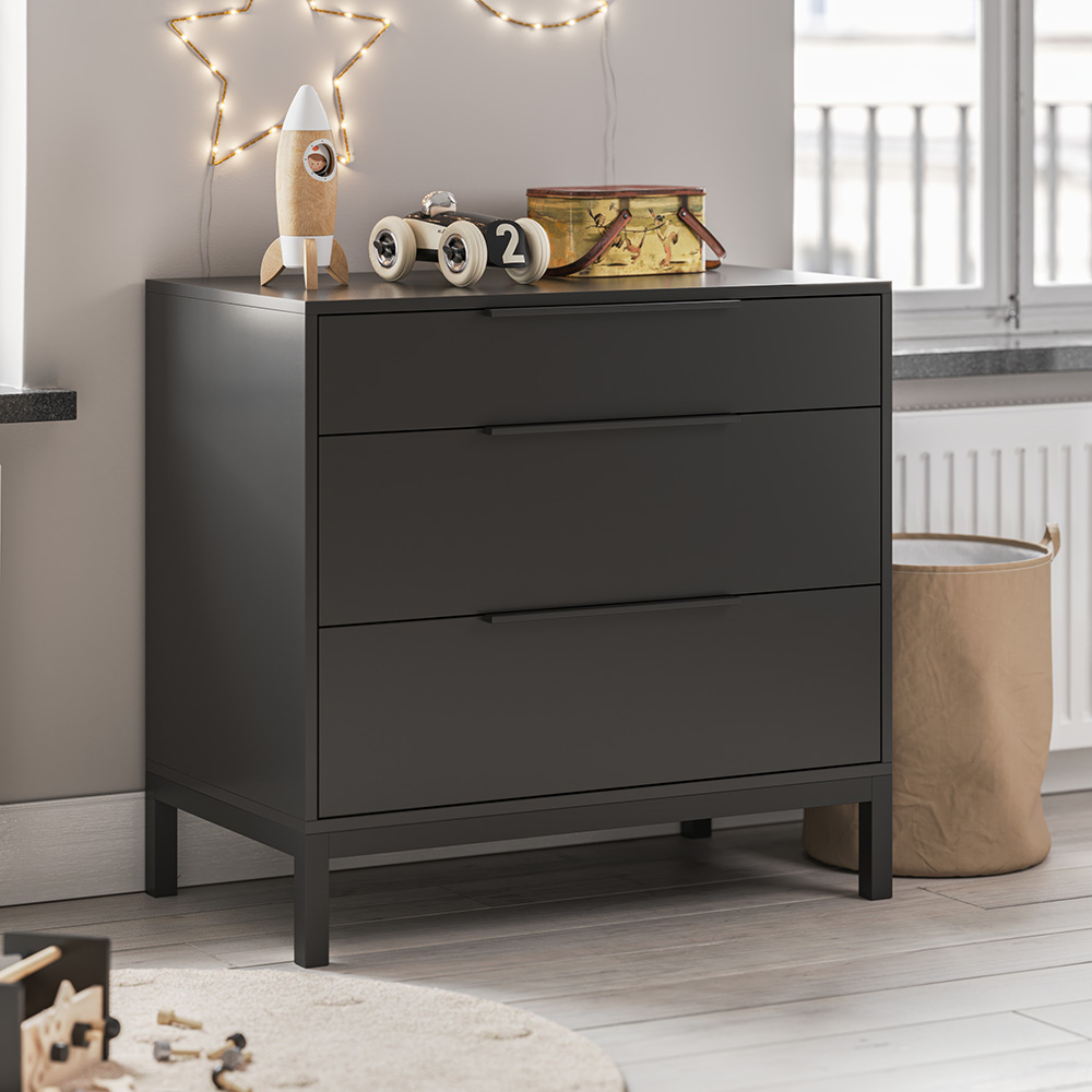 COMMODE VOOR BABY «SOIE» | ZWART